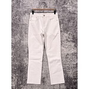 Frank & Eileen Jeans 29 Womens Cork High Rise Straight White Denim Raw Hem